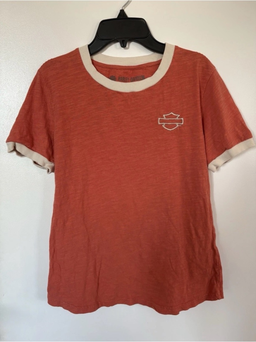 Harley-Davidson Orange Tee with Cream Trim